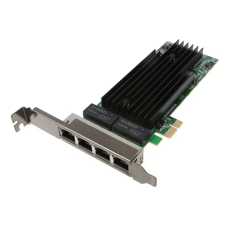 4-Порты и разъёмы RJ45 Gigabit Ethernet PCI Express X14 серверный адаптер Сетевая карта Intel82575-T4 чип