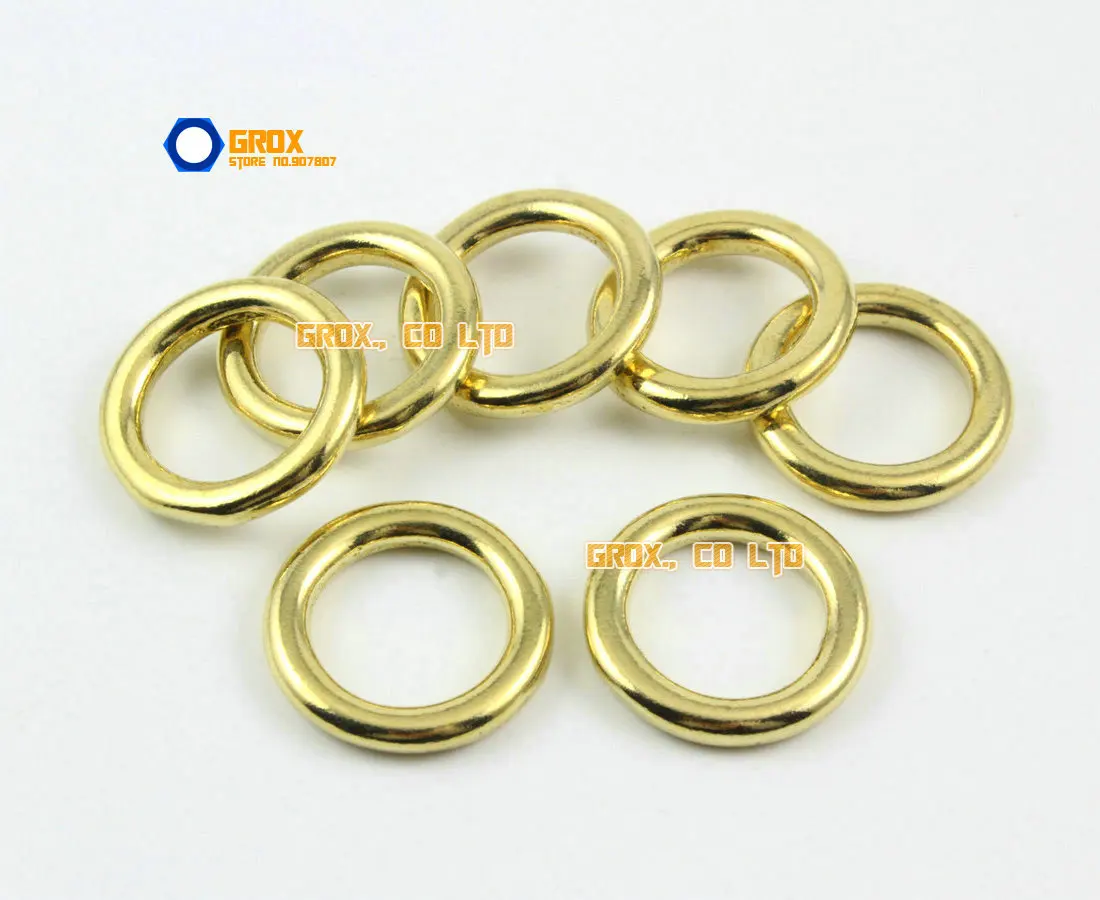 

20 Pieces 13mm Solid Brass O Ring For Purse Bag Handbag Strap