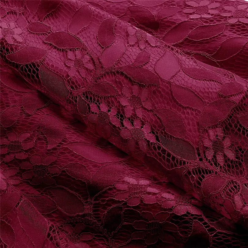   Women Summer Vintage Princess Floral Lace Dress Cocktail Elegant Dress Neckline Party Aline Mini Swing Dress#4M11 (26)