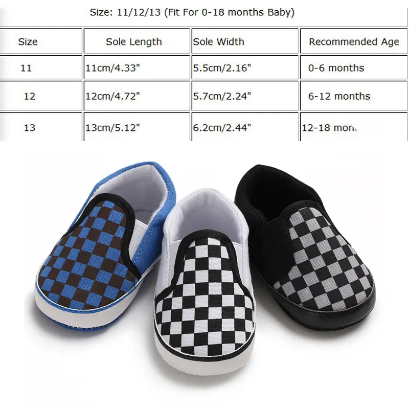 Детская обувь; обувь для новорожденных мальчиков и девочек; популярная парусиновая обувь в клетку; тапочки с мягкой подошвой; кроссовки для детей 0-18 месяцев; весенне-летняя одежда