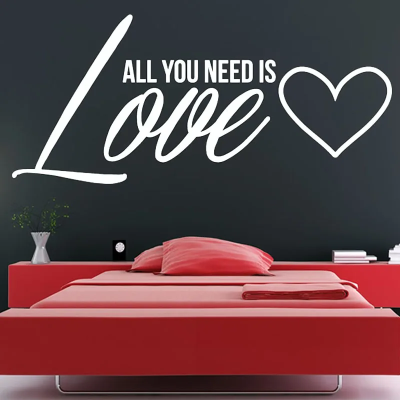 DCTOP All You Need Is Love Wall Decal Vinyl Art Removable Wallpaper