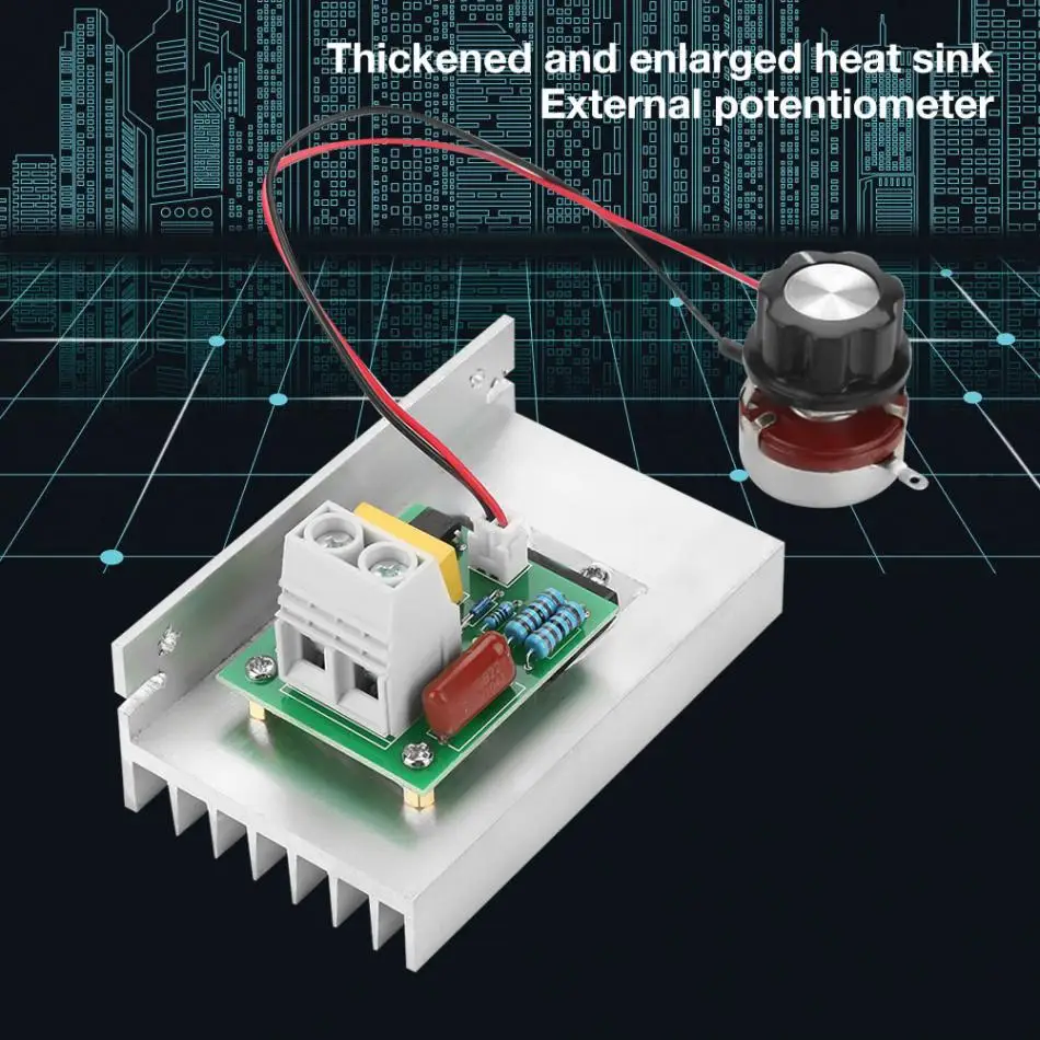 10000 Вт регулятор напряжения переменного тока 220 В SCR Электрический регулятор напряжения диммер регулятор скорости двигателя регулятор температуры