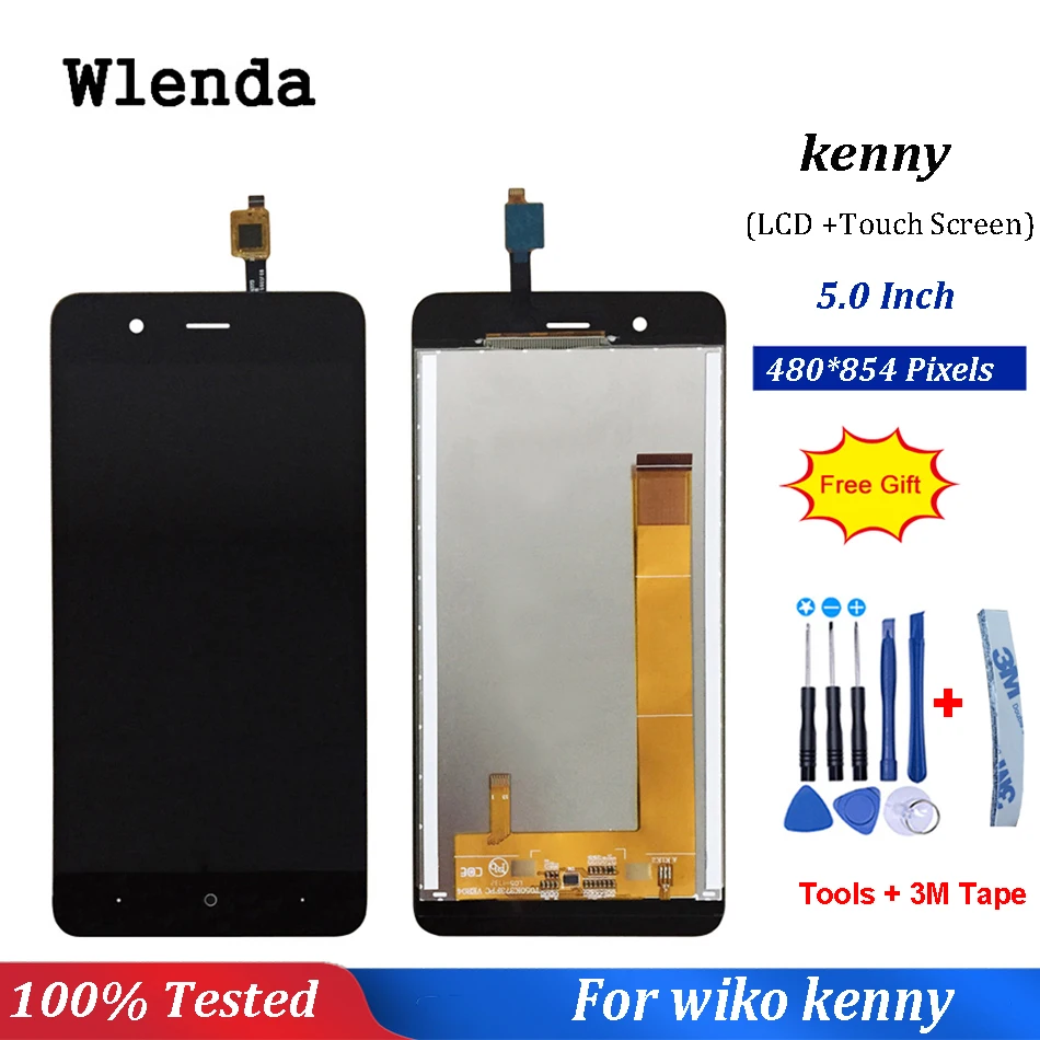 

5.0 inch LCD For Wiko Kenny LCD Display +Touch Screen Digitizer Assembly for Wiko Kenny lcd+free Tools
