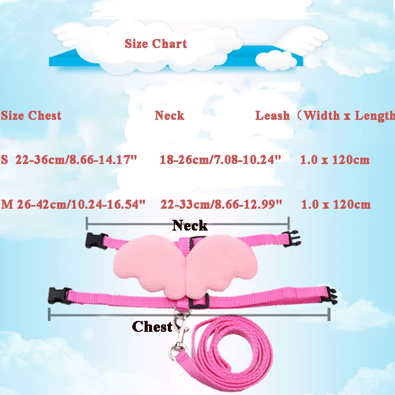 Регулируемая красивая собачья жгут с крыльями ангела, яркие ремни, жилетка для домашних питомцев, собачья нагрудная лямка, поводок, 6 цветов, товары для домашних животных для чихуахуа