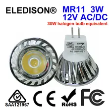 Высокое качество хромирования MR11 GU4 3W светодиодный шкаф светильник вниз светильник 12V AC DC теплый/холодный белый красные, синие зеленого цвета для выбора