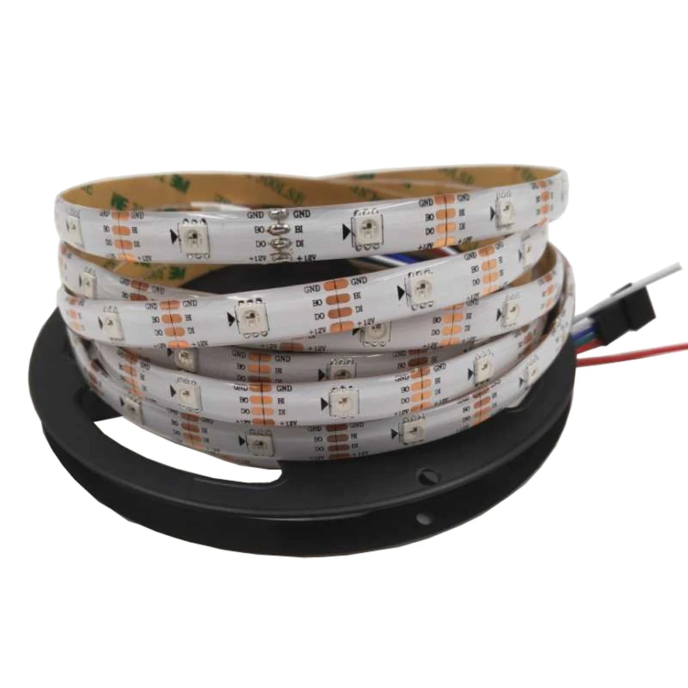 5 m/roll WS2815 DC12V (WS2812B/WS2813) RGB светодиодный Пиксельная лента свет индивидуально адресуемых СВЕТОДИОДНЫЙ двойной сигнала 30/60/144