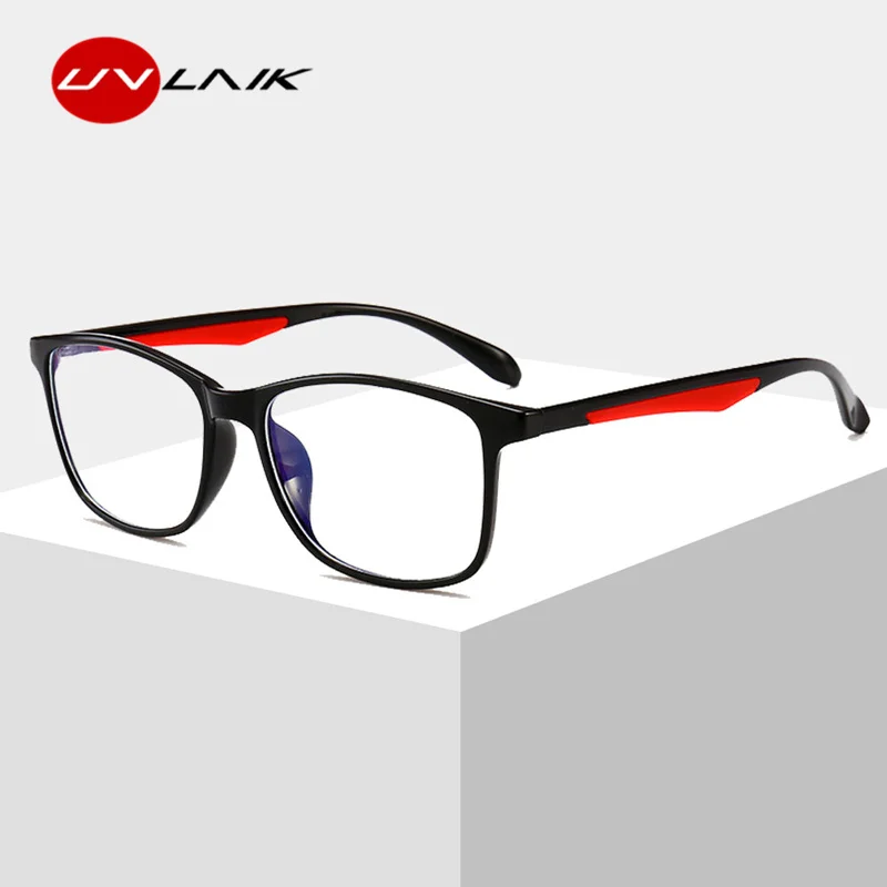 

UVLAIK Anti Blue Light Blocking Glasses Men Filter Reduces Digital Eye Strain Clear Lens Computer Gaming Glasses Improve Comfort