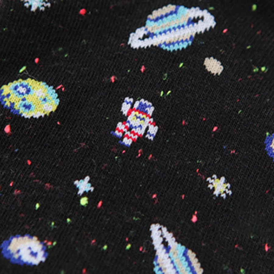[EIOISAPRA] Хлопковые женские космическая подвеска в виде космонавта и планеты, носки, корейские женские летние модные носки, новинка, Короткие забавные носки