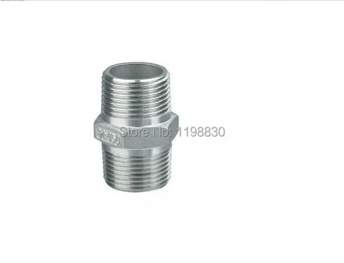 Free shipping 3/4" Stainless Steel 304 Male Threaded Hexagon Nipple