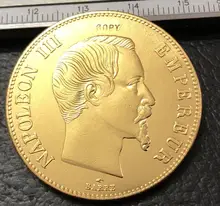 1858 frança 100 francos copiar moeda de ouro