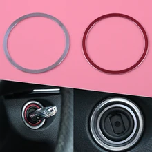 DWCX ключ зажигания кнопка запуска кольцо крышка украшения круг отделка наклейка подходит для Mercedes Benz W205 седан c-класс