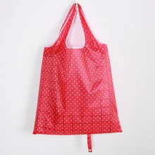 Красная сумка для покупок, полиэстер, многоразовая, переносная, складная, зеленая, сумка-тоут, складная сумка, сумки, большая волна