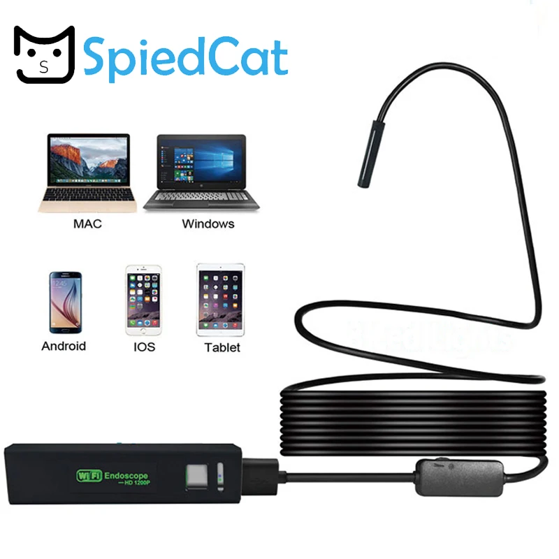 HD Wifi мини эндоскоп камера Мини водонепроницаемая Инспекционная 8 мм USB бороскоп IOS