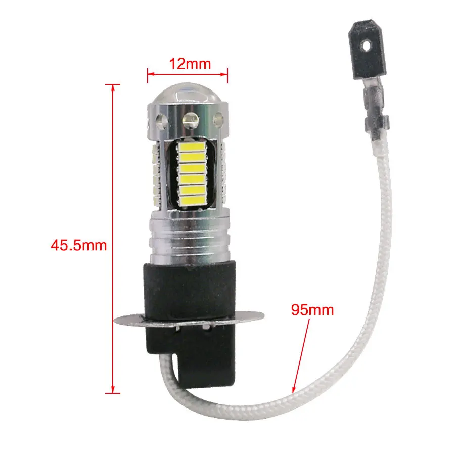 2 шт. Высокая мощность DRL лампы 30SMD 4014 H3 светодиодные Сменные лампы для автомобиля противотуманные фары Дневные ходовые огни Белый Красный Синий Янтарный