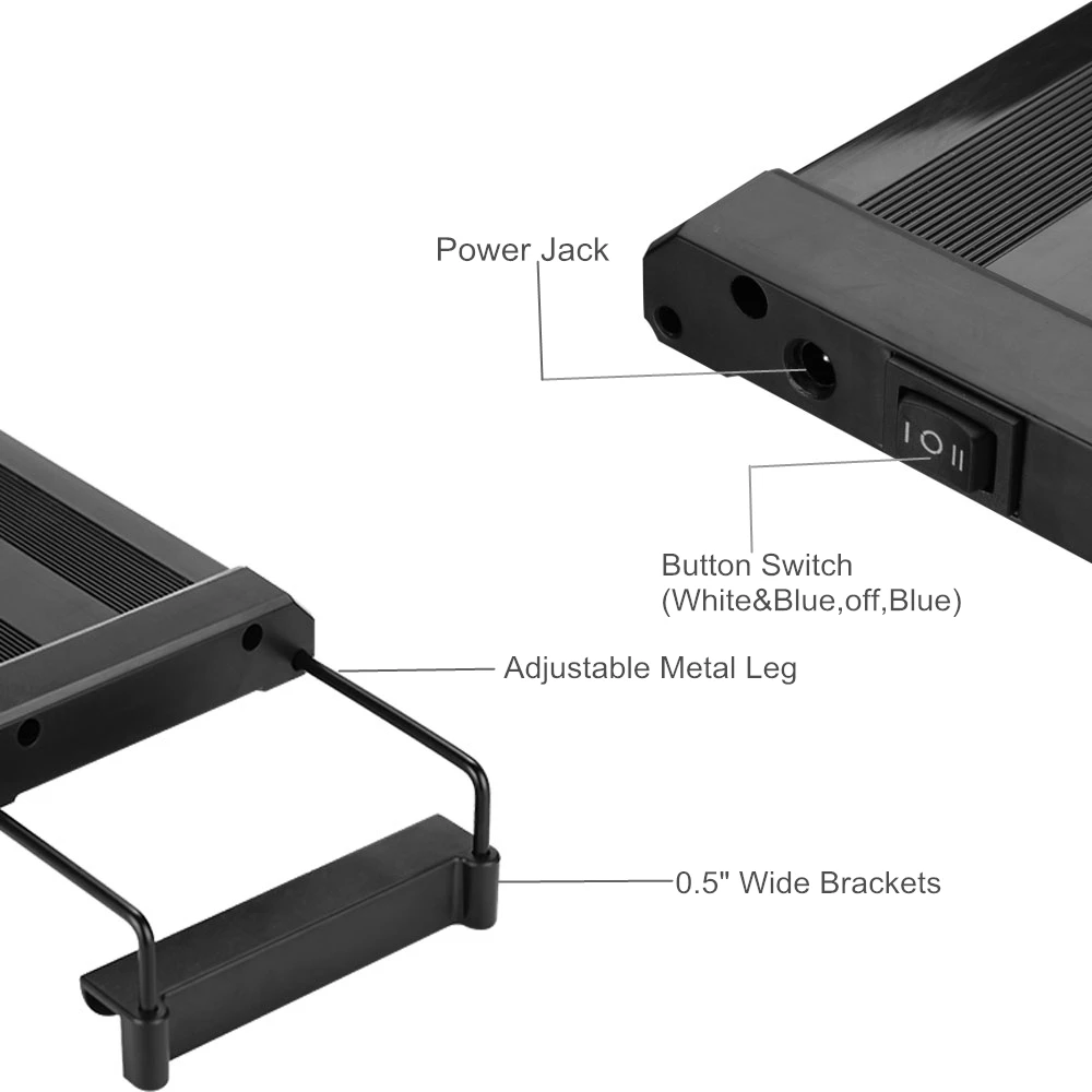 95-116 см с выдвижными кронштейнами светодиодный светильник для аквариума длинный светильник ing 120 белый и 24 синий светодиодный s подходит для аквариума