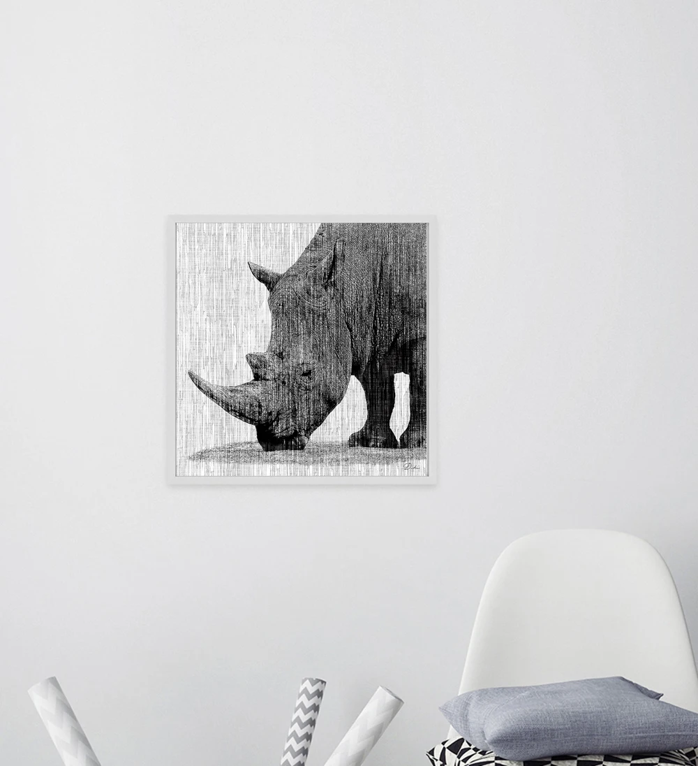0 Power of a Rhino Wall Art 3