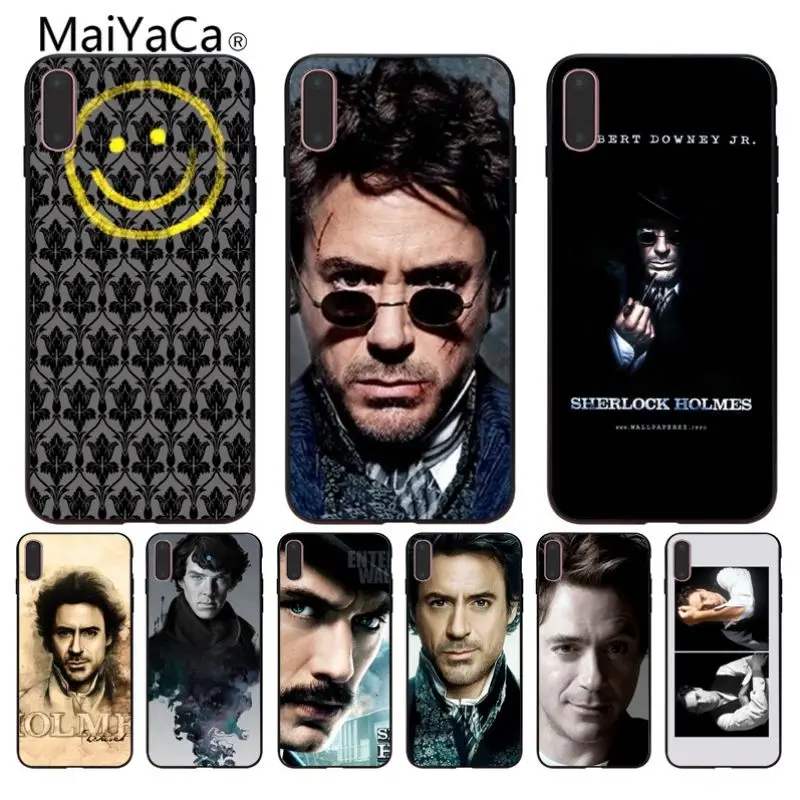 

MaiYaCa Sherlock Holmes - Robert Downey Jr Coque Shell Phone Case For Apple iphone 7 7plus X 8 8plus 6s 6 6plus 5 5s XR