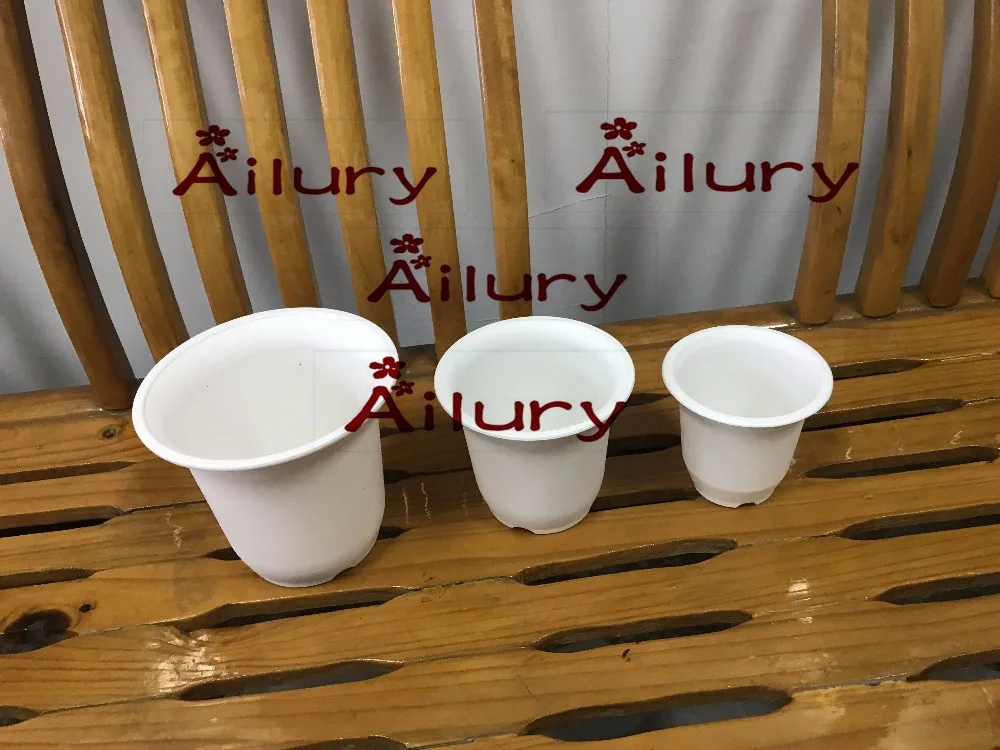 

white color Vientiane basin chunky simple and fleshy plastic basin. Fleshy flower pot old pile matte twelve rolls