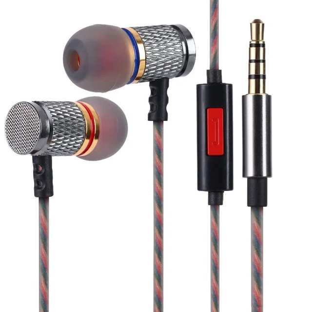 Gold Plated Housing Mic Earphone 3.5mm HD HiFi In Ear Bass Stereo Earbuds For Motorola Moto G5 Plus G5 G5plus G4 G4plus G5s G6