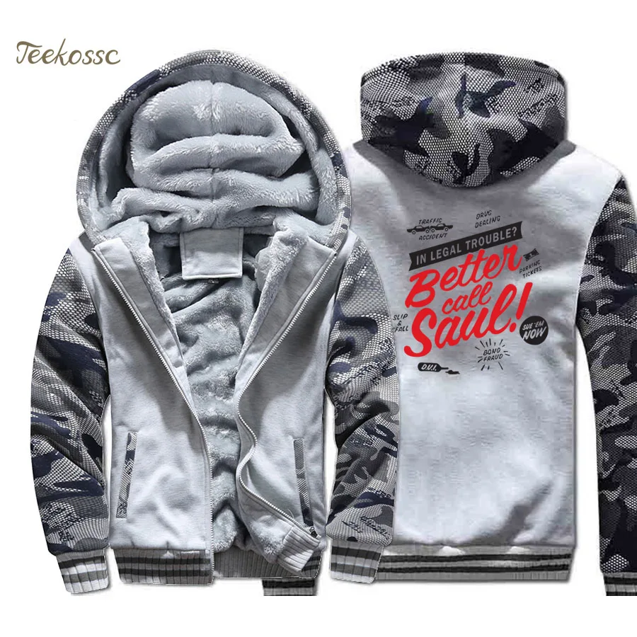 

Breaking Bad Hoodie Men BETTER CALL SAUL Hooded Sweatshirt Heisenberg Los Pollos Hermanos Coat Winter Thick Fleece Warm Jacket