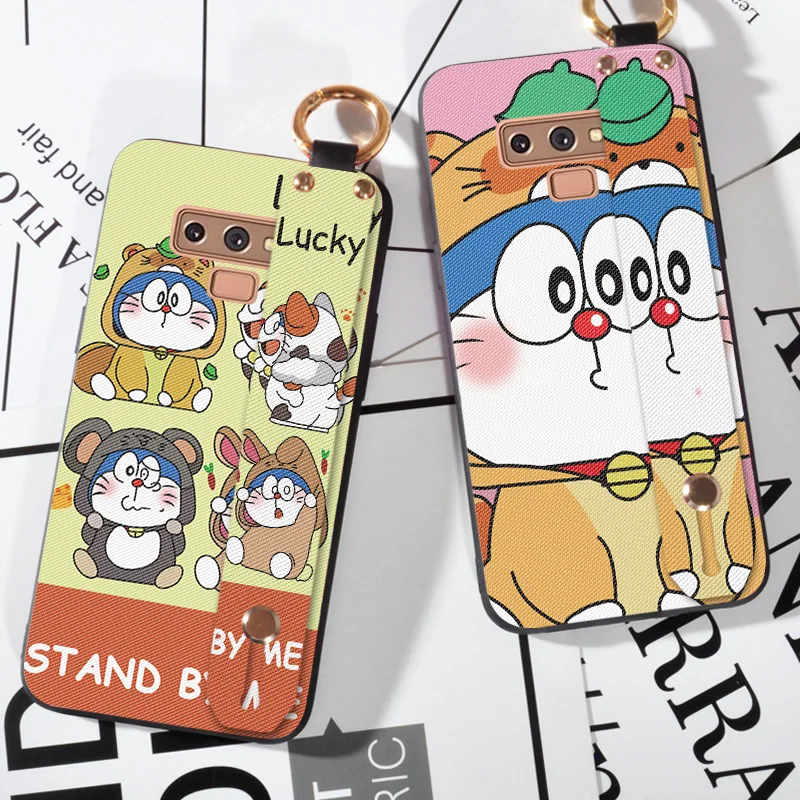 

Wrist Strap Cartoon Cat Bumper Cases For Samsung Galaxy Note 3 Neo N7505 Luxury Silicone Cover Bag Case For Samsung Note 4