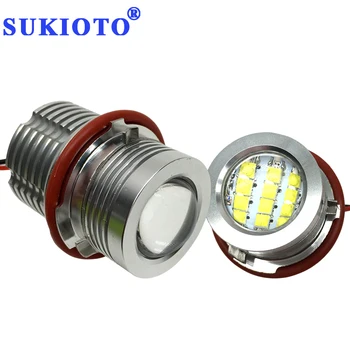 

SUKIOTO 1 Pair NO Error CANBUS LED Marker E39 525i led DRL White Blue Red Yellow Amber E60 E65 E39 Angel Eyes halo ring marker