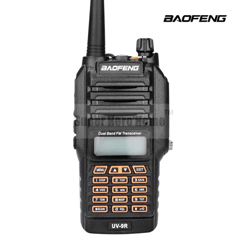 New Baofeng UV-9R Portable Walkie Talkie 8W UHF VHF UV Dual Band Waterproof Scanner Two Way Radio Comunicador Transceiver