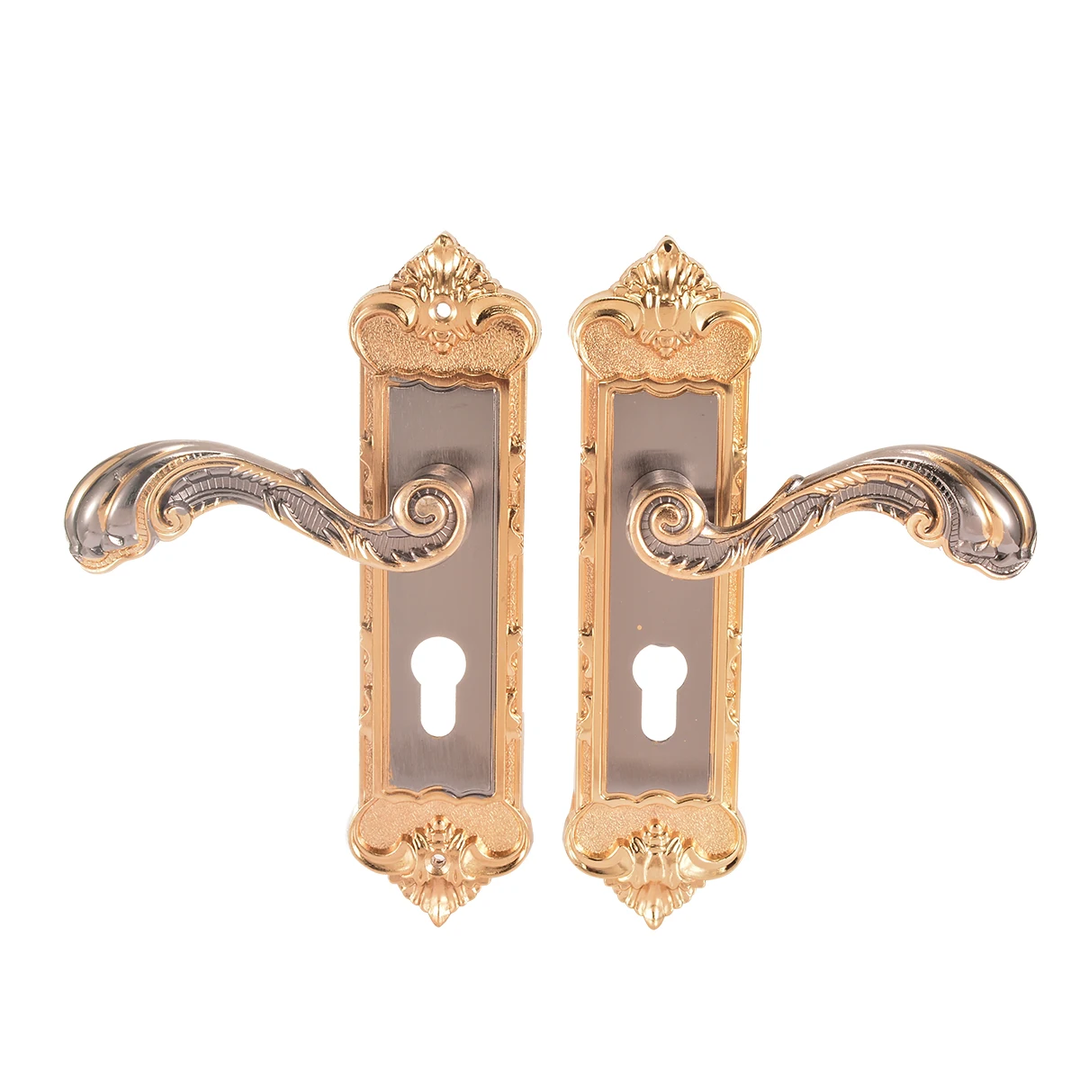2pcs Mayitr Vintage Door Lock Retro Bedroom Door Handle Locks Interior Anti-theft Room Door Handles Locks