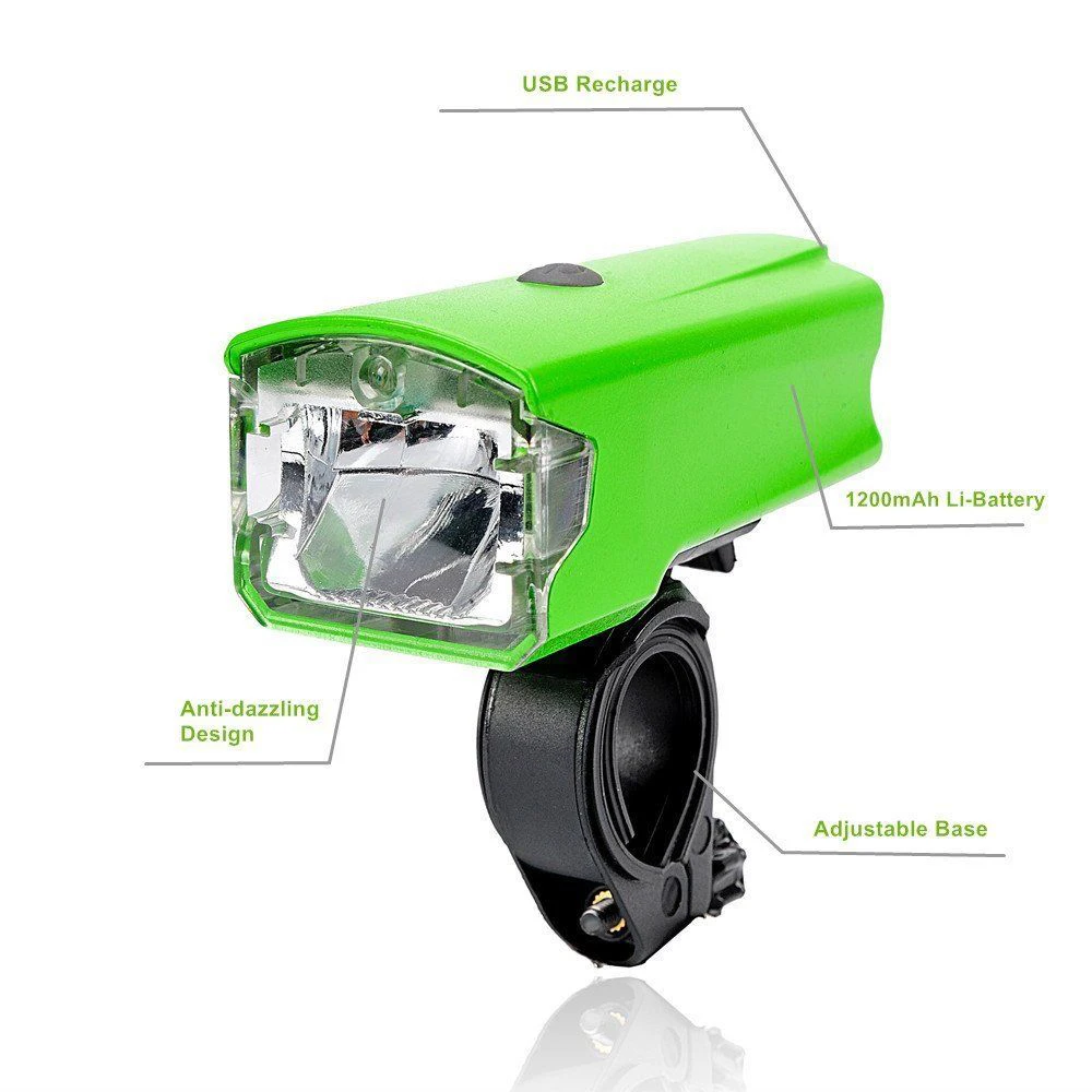 Perfect LEADBIKE USB Rechargeable LED Bicycle Headlight Anti-glare Flashlight Torch Handlebar Bike Light Battte Cycling Accessories 4