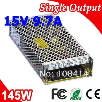 

S-145-15 Wholesale 220V LED Switching Power Supply Transformer 145W 15V DC 9.7A Output AC-DC