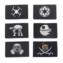 Star Wars Patch 3D Embroidery Tactical Patch Military Cloth Armband Patches Army Badge Black Color