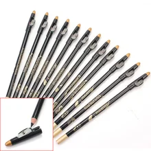 12 шт. набор инструментов для макияжа Профессиональные черные с крышкой 19 см Деревянные+ металлические стойкие кисти для макияжа