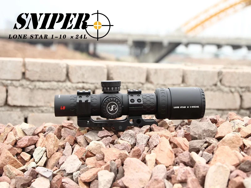 SNIPER LN 1-10x24 L Riflescope тактический прицел для винтовки стекло травленая сетка охотничья Оптика прицел Красная точка 20 мм Крепления охотничий прицел