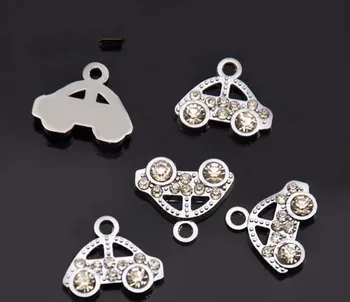 

50pcs DIY accessory zinc alloy Rhinestone Car Hang Pendant, Hang Charm Fit Diy Phone Strips free shipping