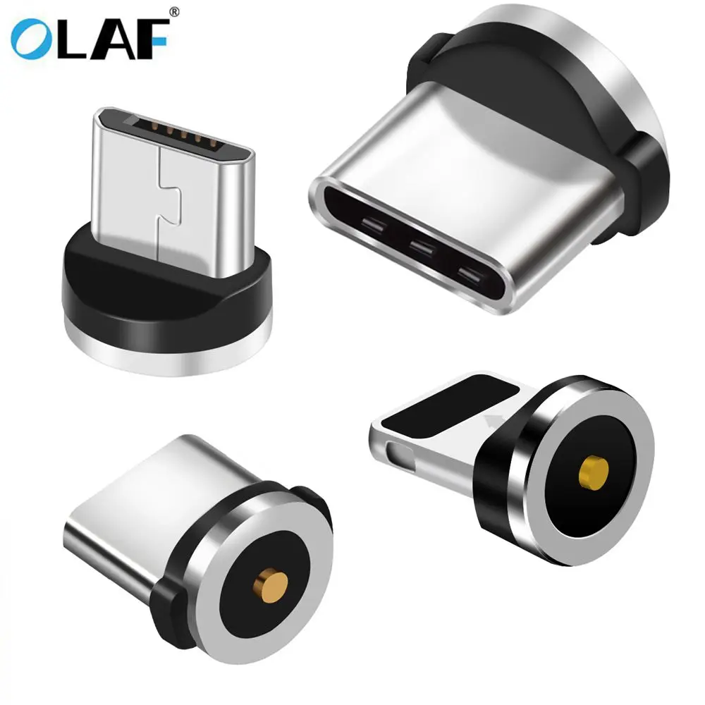 Магнитный кабель Olaf с разъемом типа C Micro USB 8 pin адаптер для быстрой зарядки