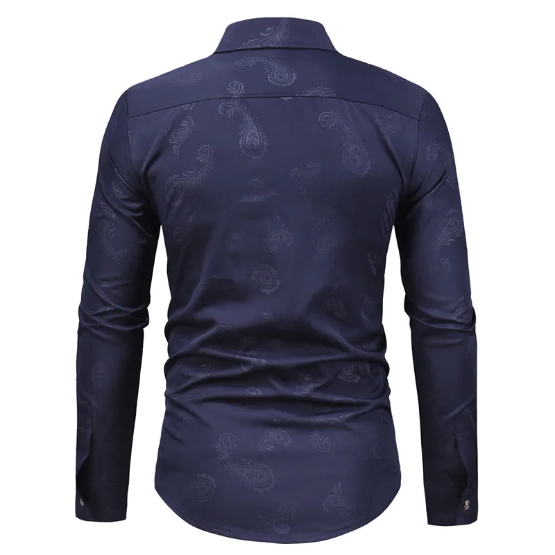 Men  Shirt  New Arrival Mens Casual Button Down Dress Shirts Men Slim Fit Long Sleeve Shirt for Business Man Chemise