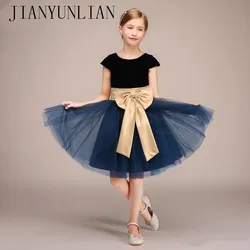 Real Pretty O-Neck Tulle Coral Flower Girl Dresses Tulle Knee-length Zipper Back Vestidos De Nina Girls Pageant Dresses