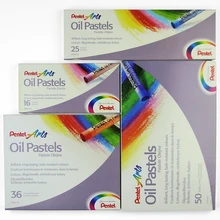 Pentel 16 25 36 50 Colors Round Shaped Crayons For Kids Set Soft Professional Oil Pastel