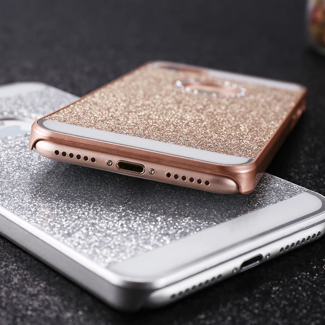 KISSCASE Glitter Bling Diamond Back Case For iPhone 4S 5 5S SE Luxury Phone Case For iPhone 7 Plus iPhone 6 6S Plus 6 6 S Cases