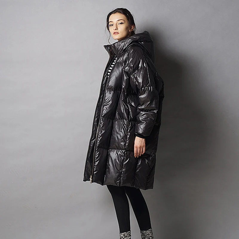 Noir Outwears Lâche Duvet Canard Blanc Manteau Femmes Automne Qualité D'hiver Veste bleu Taille Ao352 Grande Hiver Épais Chaud 2017 Haute Casual De WRZ87pxxn