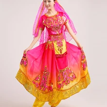 Уйгурские костюмы, китайское народное танцевальное платье, Синьцзян, характерная одежда для танца живота, индийский танец, одежда для выступлений