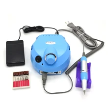 35000 об/мин Электрический сверлильный станок для маникюра, набор ручек, сверла, аксессуары, контроль скорости, педикюр, маникюрные пилки, инструменты