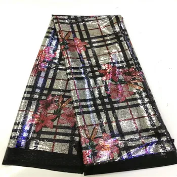 

French Nigerian Laces Fabrics African Lace Fabric Nigerian French Fabric 2019 High Quality Nigeria Tulle lace for dress xb80-18