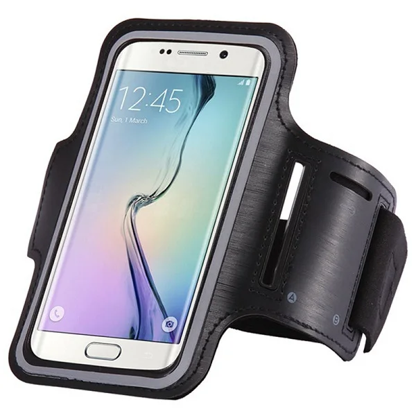 Чехол для бега для занятий спортом для samsung Galaxy S10 Plus S10e S5 S6 S7 Edge S9 S8 Plus Note 8 9 чехол для телефона держатель Чехол на руку - Цвет: Black