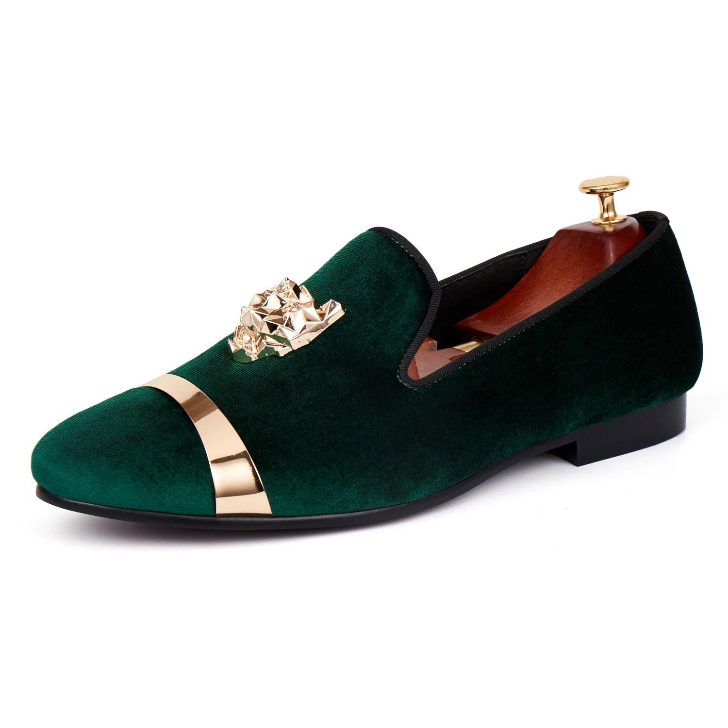 green velvet shoes