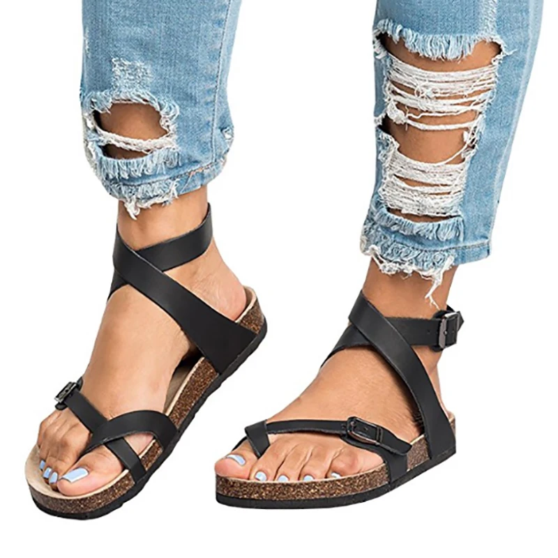 

Factory Direct Sandals Women 2019 Summer Shoes Women Flat Sandals For Beach Chaussures Femme Clog Plus Size 43 Casual WF66