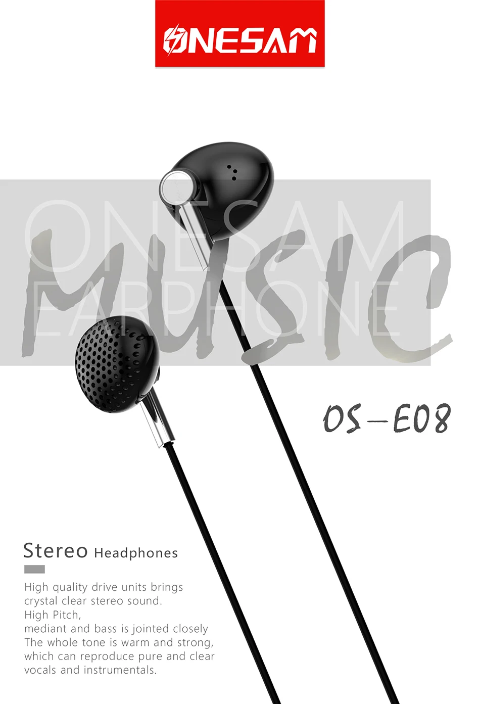-OS-E08 Headphones factory direct in-ear metal turbine subwoofer line control with wheat universal mobile computer headset wholesale-5