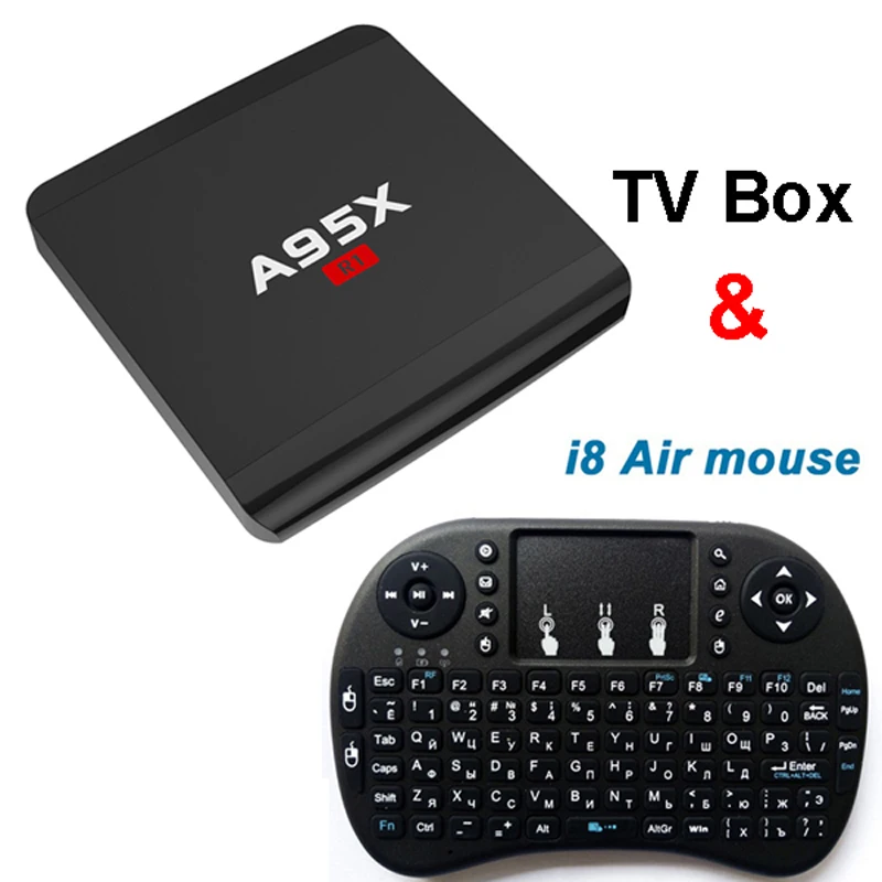 A95X R1 Android tv Box Amlogic S905W четырехъядерный умный потоковый медиаплеер 4K 3D мини-ПК Wifi tv box с i8 Air mouse Gamepad