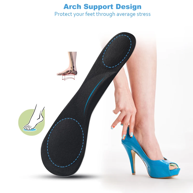 Soumit 3/4 длина невидимые силиконовые гель ортопедический стельки для женщин Высокие каблуки Arch Поддержка вставить обувь Pad Palmilha стельки