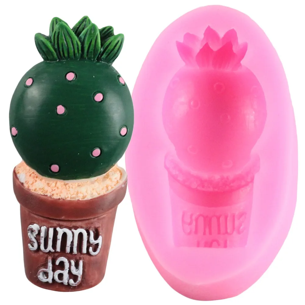 3D Cactus Silicone Mold Candy Cake Chocolate Fondant Mold Soap Candle Moulds